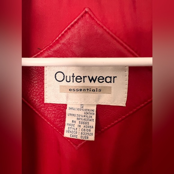 Red leather Outerwear - Picture 5 of 6